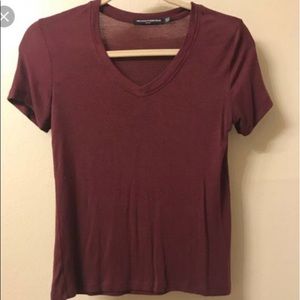 Brandy Melville maroon V-neck